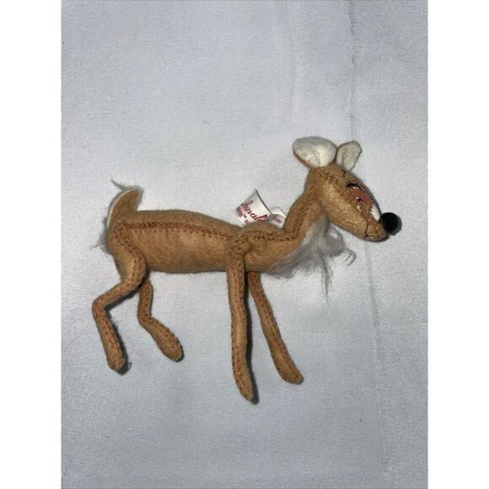 1980 Annalee doll Christmas doe deer fawn 5x6"‎